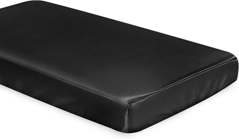 SiinvdaBZX Satin Crib Sheets for Boys, Silky Soft Black Crib Fitted Sheets for Standard Crib and Toddler Mattress, 28 x 52 x 8In (Pack of 1)...