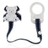 Baby Buddy Pacifier Clip Holder, Newborn Essential with Universal Fit for all Binky and Teether Brands, Ages 4+ Months, Navy + Yellow Dot, 1 Pack...