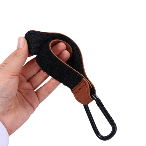 Baby Stroller Hook Clip,Convenient for Hanging Bags,Aluminum Alloy PU Leather Hanging Bags Stroller Hooks Clips,Stroller Organizer Accessories...