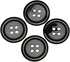 Chenkou Craft Mix Color Plastic Resin Circle Big Button 4 Holes DIY Craft Sewing 3/4"(20mm) 100pcs (Black, 3/4"(20mm))...