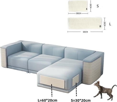 Cat Scratch Furniture Protector Natural Sisal Anti-Scratching Mat for Sofa Couch Chair - Suitable for Bed Furniture Corner Protector, and Anti Scr...
