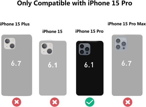 Tuokiou Compatible with iPhone 15 Pro Case,Clear Protective Card Slot Case,Slim Fit Drop Resistant Soft TPU Wallet Case with Bumper,Cute Card Hold...