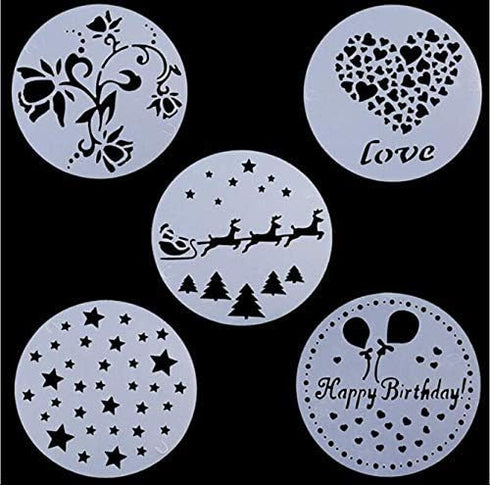 15-Pack Magnoloran Wedding Cake Stencils Cake Templates Spray Floral Cake Molds, Baking Tools, Dessert Decorating Molds...