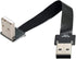 cablecc USB 2.0 Type-A Male to Type-A Male Data Flat Slim FPC Cable Down Angled 90 Degree for FPV & Disk & Scanner & Printer 20CM...