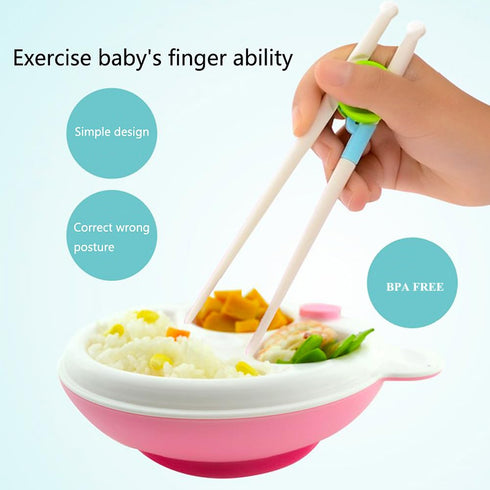 Kids Chopsticks Training, 4 Pairs Easy to Use Learning Chopsticks for Toddlers...
