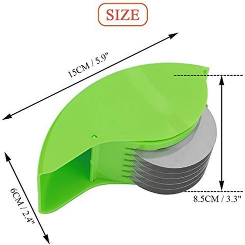Herb Roller Mincer, AOZBZ Manual Hand Scallion Chive Mint Cutter with 6 Stainless Steel Blade Kitchen vegetable chop...