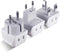 Ceptics Complete European Travel Adapter Set - 2 In 1 Usa to Europe, Germany, England, Spain, Italy, Iceland, France, (Type G, E/F, Type C) - 3 Pa...