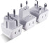 Ceptics Complete European Travel Adapter Set - 2 In 1 Usa to Europe, Germany, England, Spain, Italy, Iceland, France, (Type G, E/F, Type C) - 3 Pa...