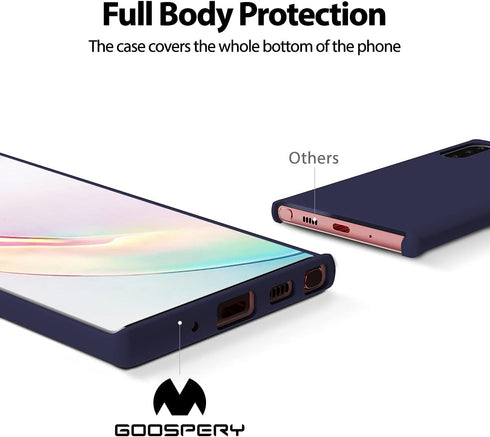 GOOSPERY Liquid Silicone Case for Galaxy Note 10 (2019) Silky-Soft Touch Full Body Protection Shockproof Cover Case with Soft Microfiber Lining - ...