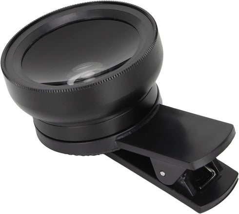2 in 1 Cell Phone Lens Kit, 0.45X Wide Angle 12.5X Macro Phone Camera Lens, Professional Cell Phone Lens with Clip, Detachable HD Lens with Storag...