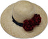 3.5" Red Velvet Rose Brooch Pin Flower Pin Made in USA M&S Schmalberg...