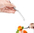 5pc Cooking Tweezers Precision Kitchen Plating Tweezer Stainless Steel Curved Tongs for Baking Decorating Beauty...