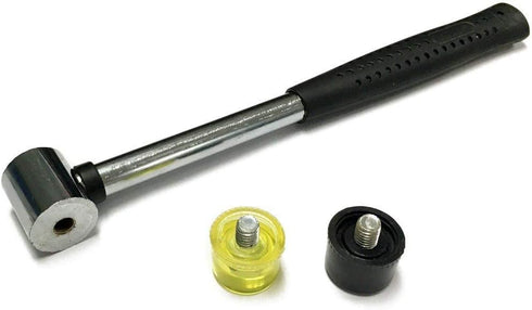 Nylon Dual Head Rubber Hammer Soft Doublesided Metal Mallet for Jewelry, Leather Crafts, Woodworking (25mm)...