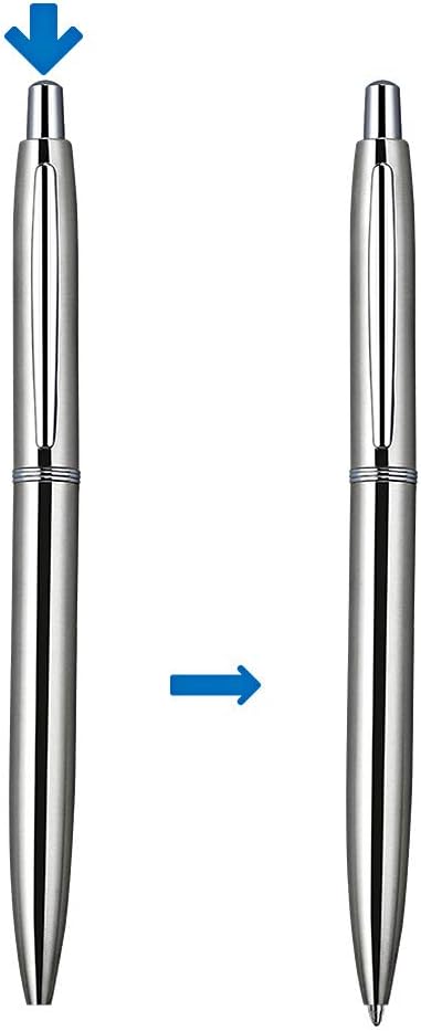 3 Pcs Retractable Metal Ballpoint Pens, for Gift, Business, Office, 1.0mm Medium Point Black Ink, 6 Extras Replaceable Metal Refills - Stainess St...