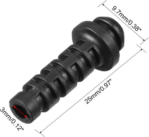 uxcell 20pcs 3mm Inner Dia PVC Strain Relief Cord Boot Protector Power Tool Hose Black...