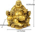 Fengshui Buddha Statue for Lucky & Happiness God of Wealth,Laughing Buddha on Emperor`s Dragon Chair,Brass Buddhist Statues and Sculptures Home De...