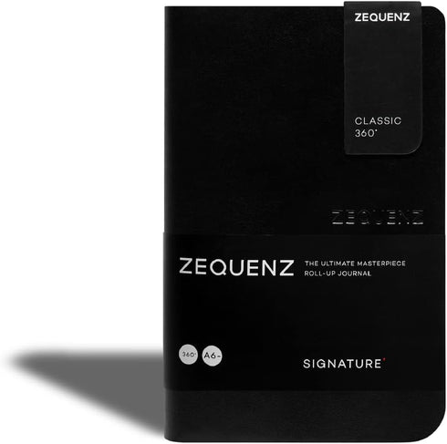 ZEQUENZ Classic 360 Signature Series, Size: Pocket, Color: Black, Paper: Blank, Soft Cover pocket Notebook, soft bound journal, 3.5" x 5.5", 85 sh...