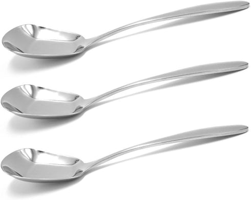 Stainless Steel Soup Spoons,Table Spoons,Dinner Spoons,Rice Spoons,Special Square Design,Mirror Polish,Small Size(6.1 Inches Length,1.53 Inches Wi...