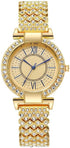CdyBox Women Luxury Crystal Watch Classic Bracelet Watches Analog Quartz Wristwatch (Gold)...