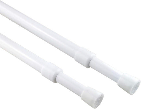 KXLIFE 2 Pack 5/8" Tension Curtain Rod, RV Tension Bars, Cupboard Rods White 10 to 16 Inch...