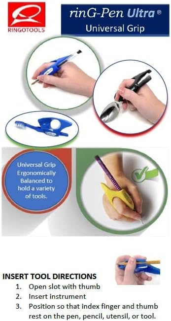 Grip Support for Writing and Art Tools (Large, Black)...