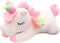 Unicorn Stuffed Animals, Soft Unicorn Plush Hugging Pillow Toy Gifts for Kids (White, 12 in)...