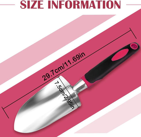Garden Shovel - NEWGF Heavy-Duty Manganese Steel Super Garden Hand Trowels-Dig, Shovel and Plant -Black/Red...