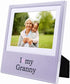 Haysom Interiors I Love My Granny Brushed Silver Metal 6" x 4" Picture Frame with White Matt...