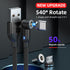 Magnetic Charging Cable 4 Pack- (6.6ft/6.6ft/3.3ft/3.3ft) 360° 3-in-1 Magnetic USB C Charging Cable | LED Light Nylon Braided Magnetic Cable for i...