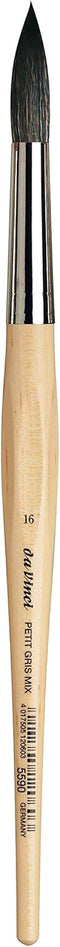 da Vinci Watercolor Series 5590 Petit Gris Mix Paint Brush, Round Russian Blue Squirrel Hair/Synthetic Mix with Lacquered Non-Roll Handle, Size 16...