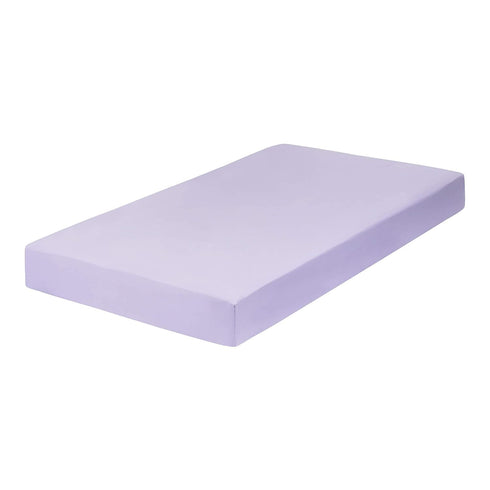 Everyday Kids Fitted Crib Sheet, 100% Soft Breathable Microfiber Baby Sheet, Fits Standard Size Crib Mattress 28in x 52in, Purple Nursery Sheet...