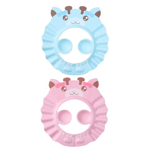 2pcs shower cap baby bath visor hair wash visor Toddler bath cap baby shower bath cap kids hair washing hat silicone shampoo cap baby shampoo viso...
