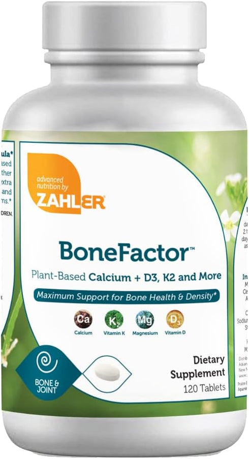 Zahler Bonefactor, Bone Strength Supplement containing Calcium, Vitamin D, Vitamin K and Magnesium, Certified Kosher, 120 Tablets...