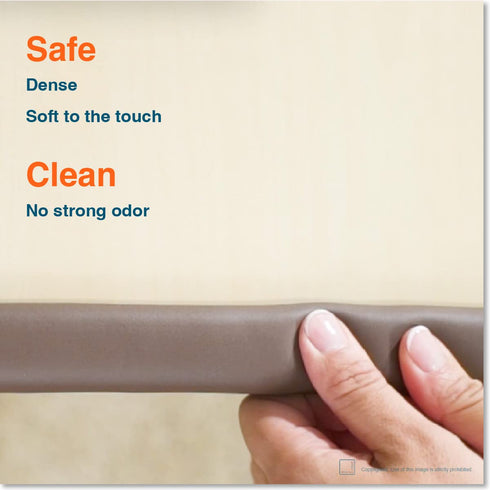 Roving Cove HeftyFit Edge Protector for Baby Proofing (6ft Large Edge Only), Heavy-Duty Soft Furniture Edge Bumper Guards, Desk Edge Cushion, Wall...
