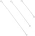 3pcs Necklace Extender Sterling Silver Necklace Extenders for Women 1 Inch 2 Inch 4 Inch Extension Chain Extenders for Necklaces Bracelet Anklet w...