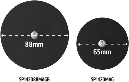 ARKON Mounts 88mm Diameter Round Heavy-Duty Magnetic Base with 1/4”-20 Camera Mounting Bolt...