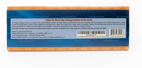 Nag Champa Gold Incense 15 Sticks - 12 Boxes (180 Total)...