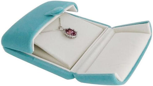 Aqua Packaging Case Premium Velvet Jewelry Gift Box Double Layer Function Necklace Earring Combo (Jewelry not included)...