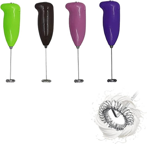 Mini Handheld Electric Stirrer Milk Frother Foam Maker Cappuccino Frother Latte Frother Coffee Frother Hand Mixer Egg Beater Egg Milk Shake Mixer(...
