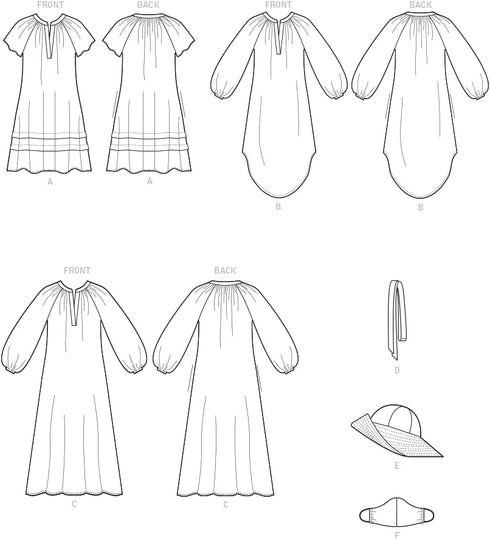McCall's Misses' Raglan Sleeve Dress Sewing Pattern Kit, Code M8212, Sizes XS-S-M, Multicolor...