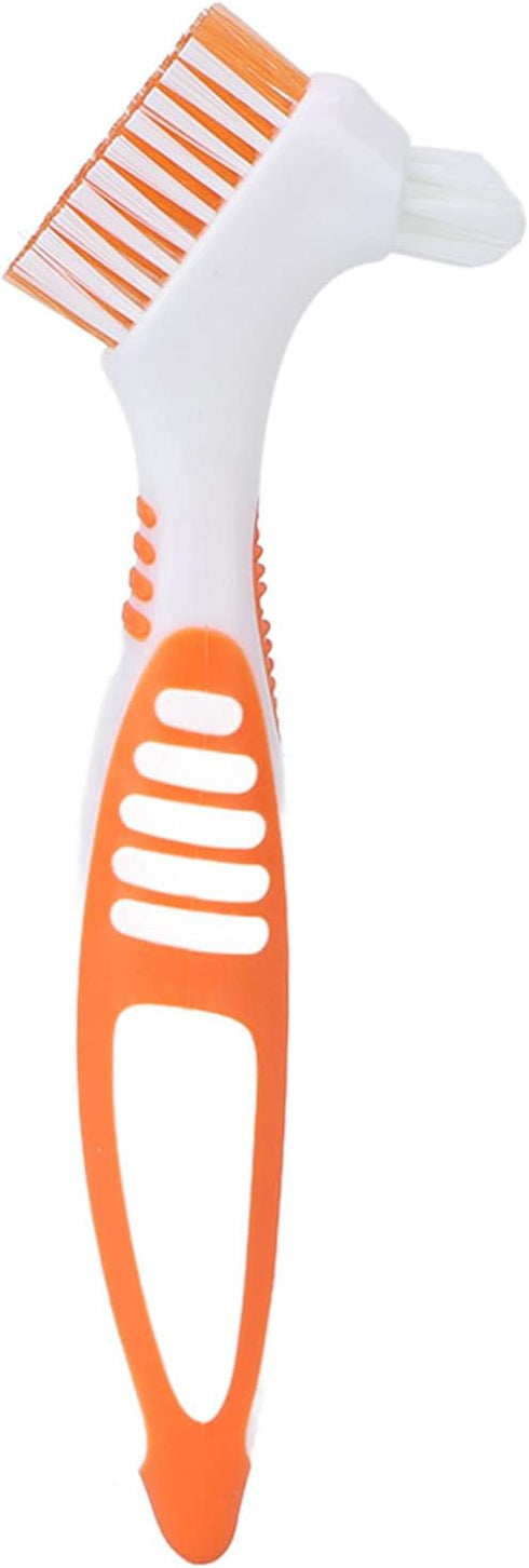 Denture Brush Denture Toothbrush Washing Brush Dual Head Denture Washing Tools,Premium Hygiene Denture Brush False Teeth Brushing Tools for Dentur...