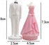 3D Bride and Groom Tuxedo Wedding Dress Set Silicone Candle Soap Mold Chocolate Mold for Wedding Cake Decorating Wedding Candle Favors Gifts (Set ...