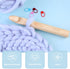 Wooden Crochet Hooks, 25mm Wooden Handle Crochet Hook Bamboo Knitting Crochet Needles with 10 pcs Knitting Stitch Markers for Handcraft Crocheting...