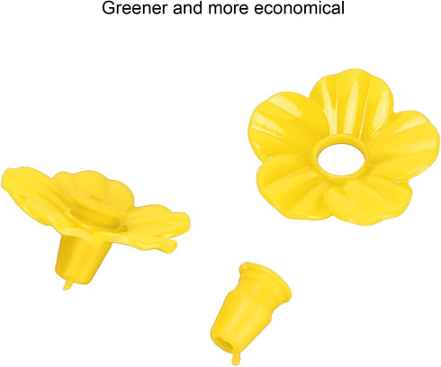 CHICIRIS Hummingbird Feeder Flowers, Replaceable Bird Feeder Replacement Flowers 30 Sets Multicolored for Home (Yellow)...