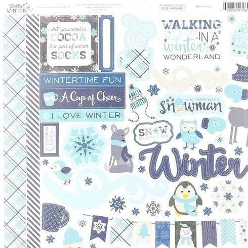 Echo Park Paper Company Hello Winter Collection Kit, 12 x 12"...