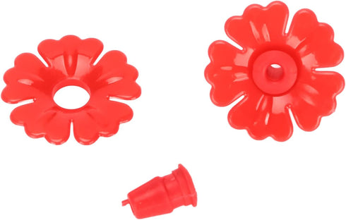CHICIRIS Hummingbird Feeder Flowers,30 Set Hanging Hummingbird Feeder Parts for Hummingbird Feeder Garden Outdoors Supplies (Red)...