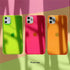 Compatible with iPhone 11 Case, Neon Clear Case with Camera Lens Cover Shell for Women Girls Slim Soft Silicone Protective Transparent Girly Case ...