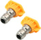 MroMax Pressure Washer Spray Nozzle Tips, 1/4" Stainless Steel, Yellow 2Pcs (15 Degree, 1.6mm Orifice Diameter)...