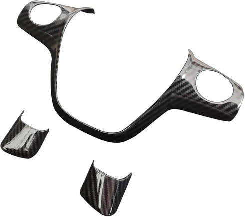 ruihe 3PCS Carbon Fiber Color Steering Wheel Cover Trim Fit for Ford Focus Escape C-max cmax...
