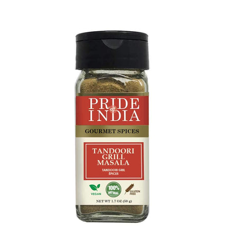 Pride of India – Tandoori Grill Masala – Blend of Exotic & Gourmet Spices – Ideal for Vegetable, Meat & Chicken Cooking – GMO Free – Easy to Use -...